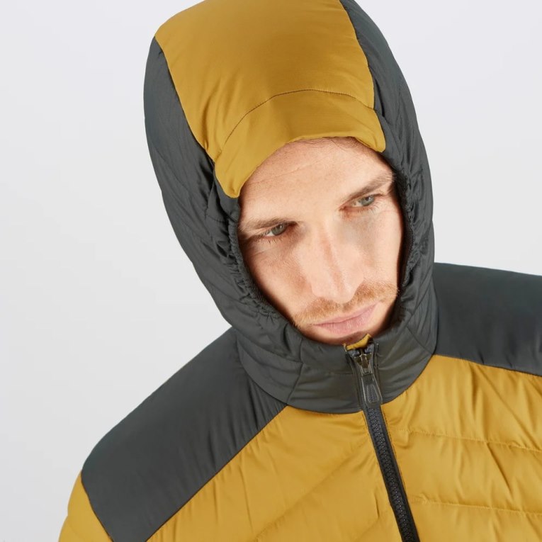 Salomon Essential Xwarm Down Men's Insulated Jackets Yellow | CA 35H98